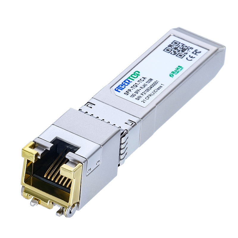 光纤 10GBase-T SFP+ 铜缆 RJ-45 100m 收发器模块