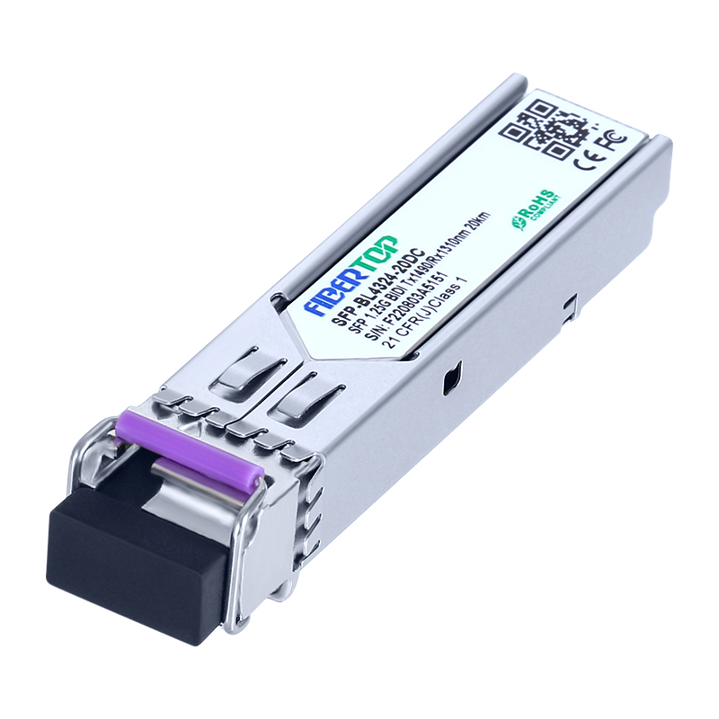 Cisco® GLC-BX-D 兼容 1000Base-BX SFP 收发器（SMF、1490nmTx/1310nmRx、20km、LC、DOM）