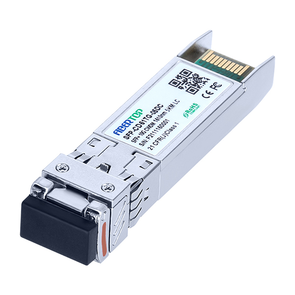 FIBERTOP 10G CWDM SFP+ 1590nm~1610nm  5km LC DOM Transceiver Module