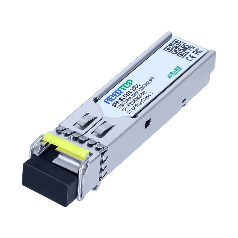 FIBERTOP 1.25G BIDI SFP SMF 1550nm Tx/1310nm Rx 20km 单 LC DOM 收发器模块