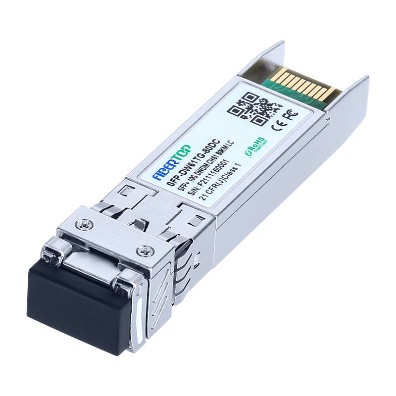 FIBERTOP 10G DWDM SFP+ With CDR CH17 To CH61 SMF 80km LC DDM Transceiver Module