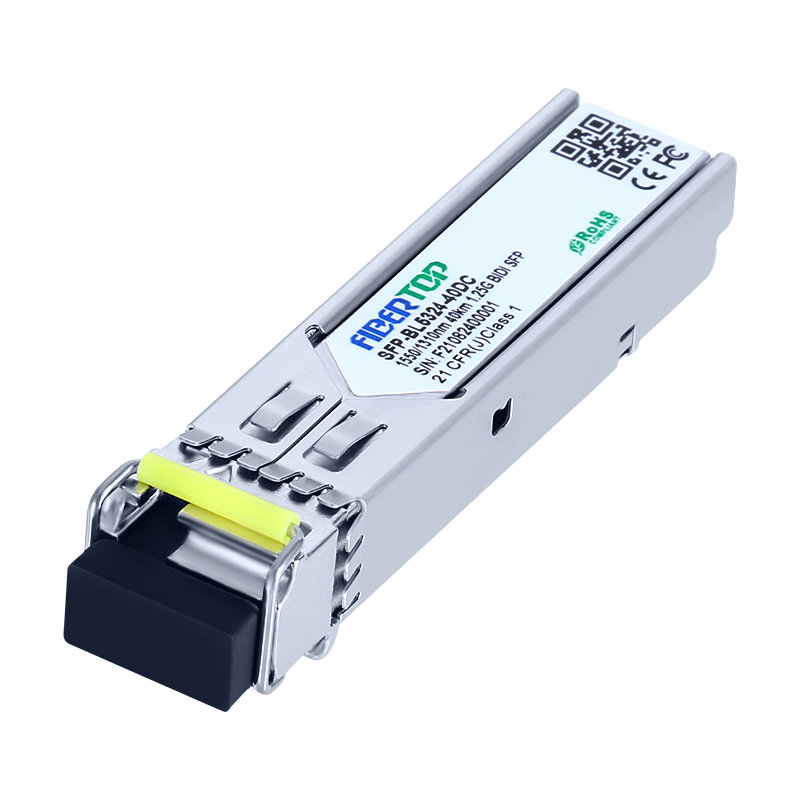 Cisco® GLC-BX40-D-I Compatible 1.25G BIDI 40km SFP Industrial Transceiver SMF 1550nm Tx/1310nm Rx Single LC DOM