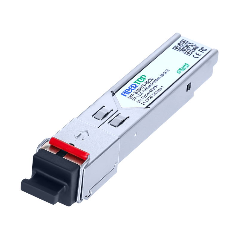 FIBERTOP 1.25G BIDI 80km SFP 1590nm Tx/1510nm Rx Single SC DOM Transceiver Module