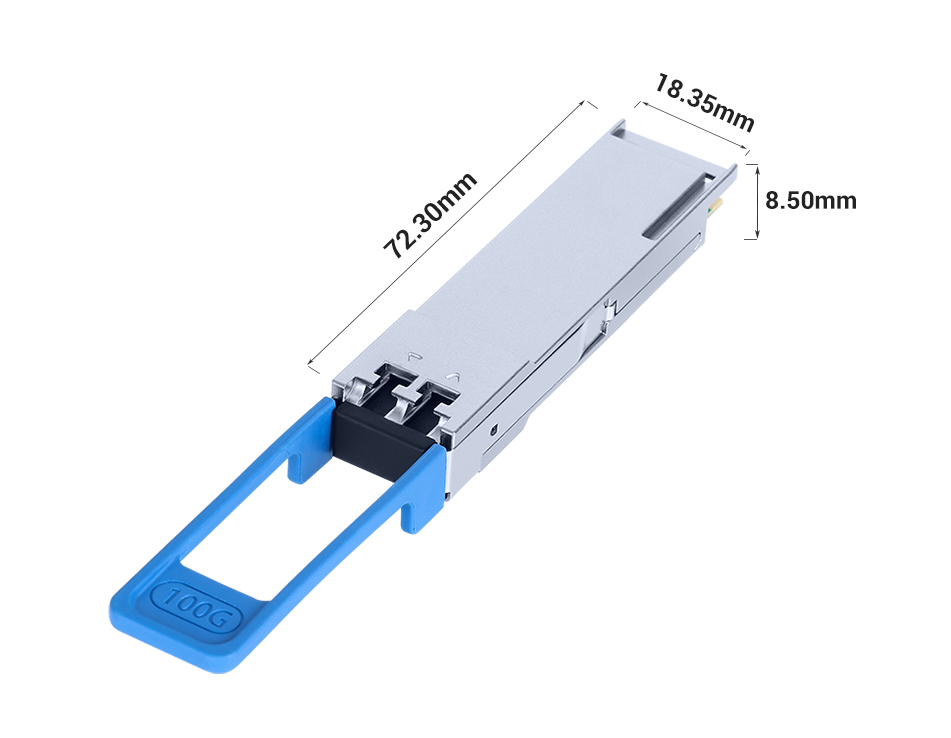 QSFP28 100G 80km size